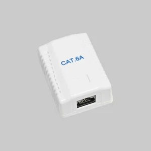 Neu LAN Dose Netzwerkdose Anschlußdose Aufputzdose 1 x RJ45 CAT6a weiß - Afbeelding 1 van 4