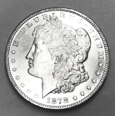 1878 S Morgan Silver Dollar Coin #353 - MS62 UNC - SUPERIOR CONDITION CERTIFIED - Image 1 of 4