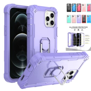 Case For iPhone 12 11 ProMax XS XR X 8 7 6Plus Heavy Duty Shockproof Stand Cover - Picture 1 of 82