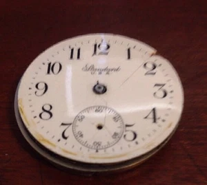 NY STANDARD WATCH CO 7 JEWEL POCKET WATCH MOVEMENT #187 - Picture 1 of 2