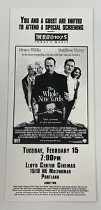 DIE GANZEN NEUN YARDS BRUCE WILLIS VORAB-VORFÜHRUNG EINLADUNG (2000) - Bild 1 von 2