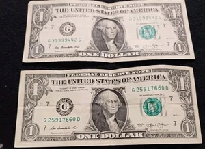 (2) $1 Dollar Bill 2013 (1) Triple Fancy - Picture 1 of 4