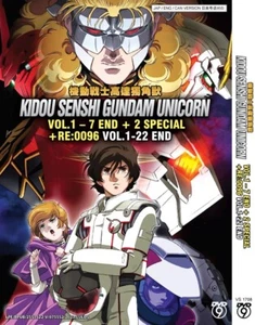 DVD Anime Mobile Suit Gundam Unicorn Vol.1-7End+2Special + RE:0096 Vol.1-22End - Picture 1 of 4