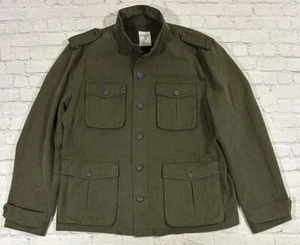 Fossil 54 Military Jacket Adult Size XL Green Full Zip Button Closure - Picture 1 of 8