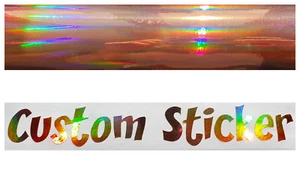Copper Neo Hologram Chrome Custom Text Slogans Names Stickers Decals Fonts 41-50 - Picture 1 of 14