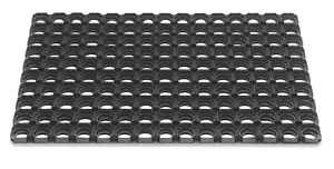 Outdoor Gummi Fußmatte Domino schwarz 40 x 60 cm Sauberlaufmatte Türmatte - Bild 1 von 1
