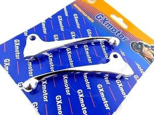 JUEGO PALANCAS FRENO DELANTERO Y TRASERO YAMAHA PW50 81-14 GXMOTOR PLATEADO PAR - Imagen 1 de 3