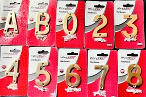 75 mm 3 Zoll poliertes massives Messing Haustür Hausnummern Buchstabe A B 0 2 3 4 5 6 -9 - Bild 1 von 23
