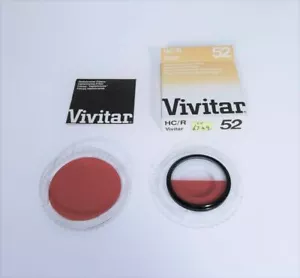 52MM VIVITAR HC/R HALFCHROME RED FILTER, 1/2 RED 1/2 CLEAR, UNUSED, OFFER? - Picture 1 of 10