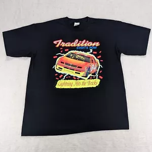 Vintage 90er NASCAR Einzelnaht Herren XXL schwarz Neon Grafik Brickyard Tradition USA - Bild 1 von 6