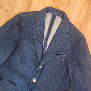 Blazer de 3 botones de mezclilla para hombre J. Peterman 38 - Imagen 1 de 6