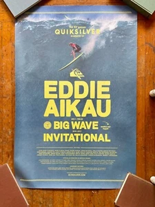  Quiksilver In Memory Of Eddie Aikau Big Wave Invitational Surf Poster 2016-2017 - Picture 1 of 2