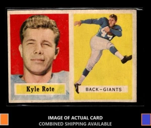 1957 Topps #59 Kyle Rote Giants Appears EX But Has Moisture Damage - Picture 1 of 2