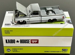 Mini GT Kaido House Chevrolet Silverado KAIDO Flo Amarillo V1 1:64 KHMG112 Chase - Imagen 1 de 1