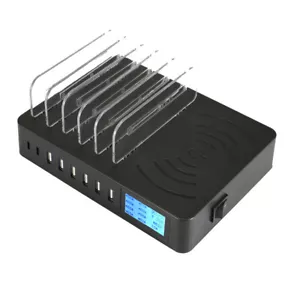 8-Port Type-C USB Wireless Charger Wall LCD Holder Station For Android Device - Picture 1 of 9