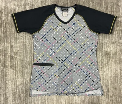 Runway by Cherokee Scrubs Top Womens Extra Small Geometric Pattern - Image 1 of 4