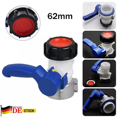 IBC Adapter Kugelhahn Tank Container Auslaufhahn S60x6 Wasserhahn Zubehör 62mm  - Bild 1 von 4