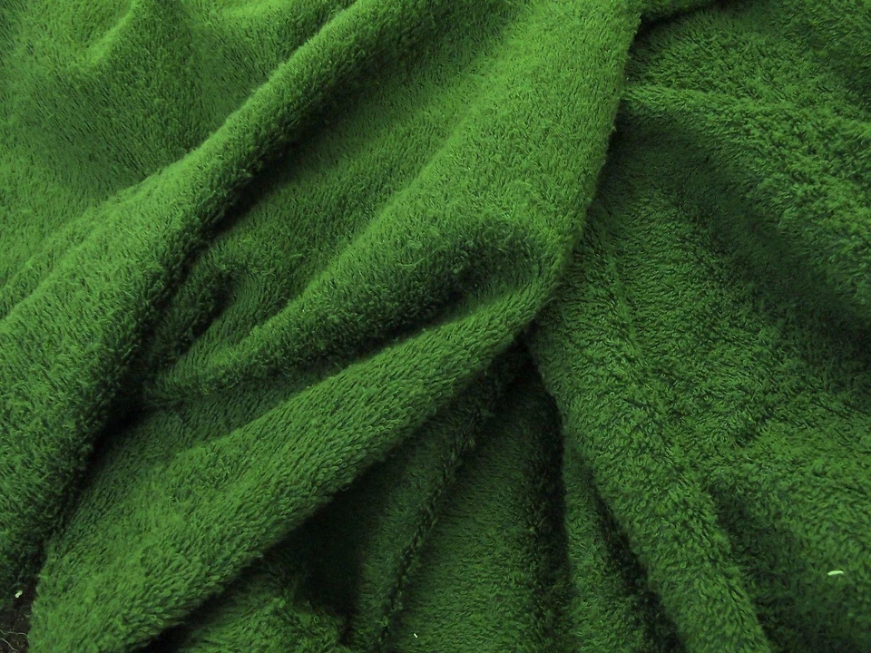 Double Sided Cotton TERRY TOWELLING Fabric Material - BOTTLE - Image 1 of 1