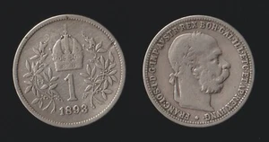 AUSTRIA 1 CROWN 1893 - KM# 2804 - SILVER/SILVER - FRANZ JOSEPH I - Picture 1 of 1
