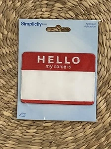 Simplicity Hello my name is patch applique NEW! - Picture 1 of 2