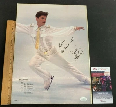 PAUL WYLIE "RAMBO" FIGURE SKATER SIGNED 11X14.5" CARDBOARD POSTER JSA/COA 62021 - Image 1 of 4