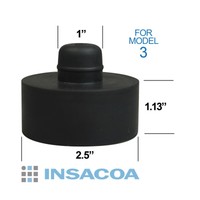 TESLA MODEL 3 - CAR JACK LIFT RUBBER PAD ADAPTER 4-PACK IN PLASTIC CASE