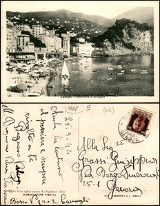 Camogli (Genova) - panorama e spiaggia - viaggiata 1944 - Bild 1 von 1