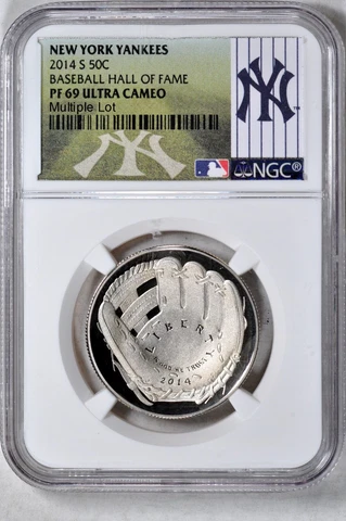 2014-S 50C Baseball Hall of Fame Half Dollar N.Y. Yankees NGC PR69DCAM K14580 Cover