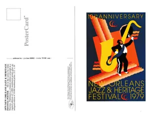 1979 New Orleans Jazz Festival Poster Post Card - Picture 1 of 1