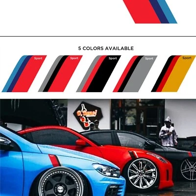 Calcomanía de vinilo deportiva universal para guardabarros de puerta lateral para carreras decoración de coche camión SUV Foto 1 de 4