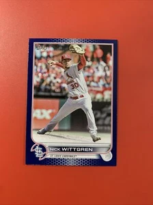 2022 Topps Update Nick Wittgren #US202 Royal Blue Parallel Cardinals - Picture 1 of 2