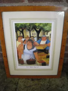 Margaret Loxton. Limited Edition print. Signed. Fruit Market, Bonnieux. - Picture 1 of 7