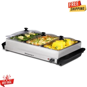 Buffet Server Warmer Temperature Control Stainless Steel Entertaining Holidays - Picture 1 of 8