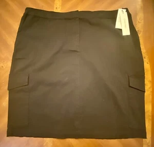 Calvin Klein Black Skirt with Flap Pockets Plus Size 18W MSRP $99 - Picture 1 of 6