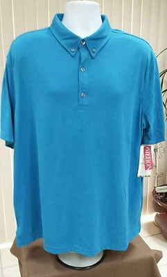 MERONA DRICOMFORT w/ FRESHTECH Short Sleeve Men's XXL Polo Shirt Aqua Blue NWT!  - Image 1 of 4