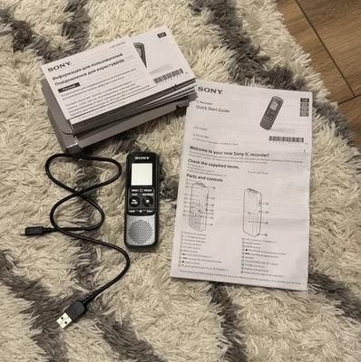 Sony ICD-PX240 Digital Voice Recorder Working With Guide And Cable - Image 1 of 4