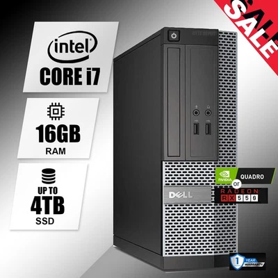 DELL Desktop Computer PC i7Gaming PC,Up to 16GB RAM 4TB SSD,NVIDIA GPU,Windows11 - Image 1 of 4