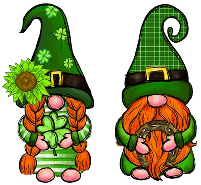 COUPLE GONKS ( IRISH) CROSS STITCH PATTERN - Image 1 of 2