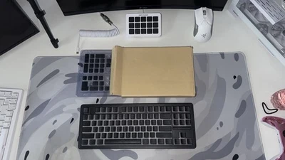 75% Custom Gtsp Built With lubed Akko Radiant Red Switches, And Brown Switches. - Image 1 of 4