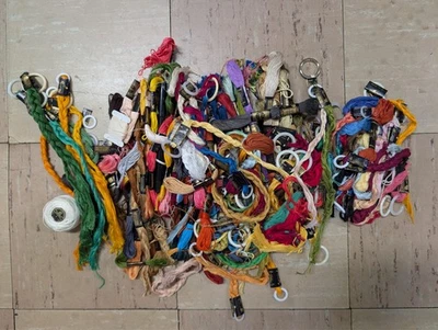 Cotton Embroidery Floss Lot of 80 Various Colors DMC Brand - Image 1 of 4