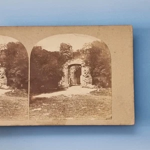 Dudley Stereoview C1855 Real Photo West Midlands The Priory Triple Gateway - Picture 1 of 3