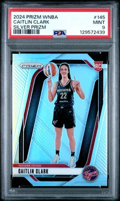 Caitlin Clark 2024 Panini Prizm Wnba #145 Silver Rookie PSA 9 - Image 1 of 2