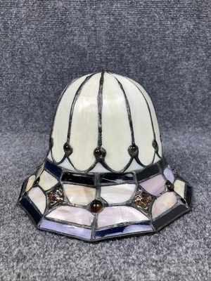 Винтажный потолочный купольный светильник абажур из витражного стекла в стиле Tiffany 8 дюймов - Изображение 1 из 4