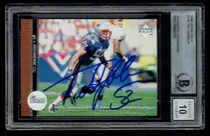 1996 Upper Deck 108 Ted Johnson Signed Rookie Card RC BAS Patriots Auto 10 - Picture 1 of 2
