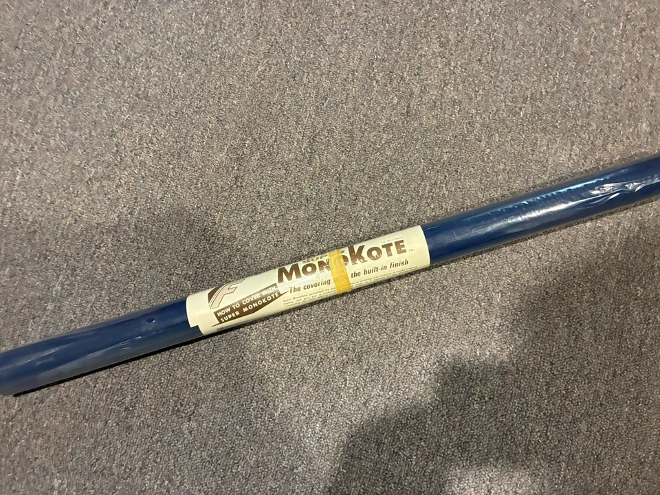 Vintage Dark Blue Top Flite Super Monokote for R/C Model Airplane - Image 1 of 1