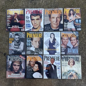 12 x Premiere The Movie Vintage Magazines Set 1995 Jodie Foster Cindy Crawford - Picture 1 of 13
