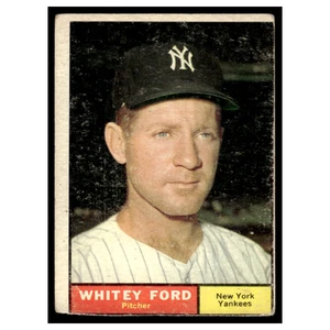 Whitey Ford #160 1961 Topps Trimmed Set Break New York Yankees Baseball Card MLB - Bild 1 von 3