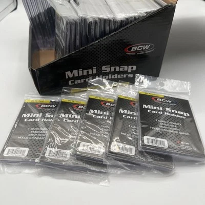 5 nuevos portatarjetas BCW Mini Snap - tamaño estándar 20 pt. - ¡Sellado individualmente! Foto 1 de 2