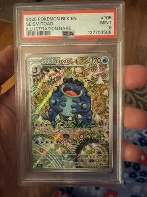 Pokémon TCG Seismitoad Illustration Rare Black Bolt PSA 9 - Image 1 of 2