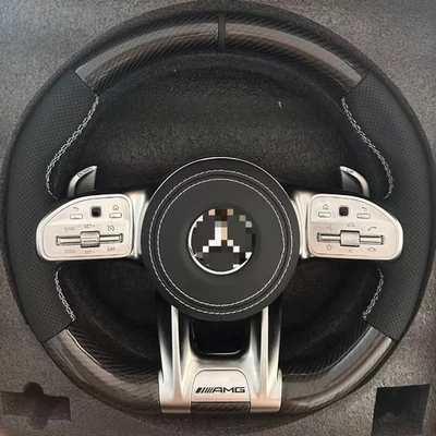 Mercedes-Benz AMG CL63 S63 G63 E63 C63 GT Real Carbon Fiber Steering Wheel NEW - Image 1 of 2